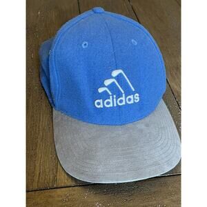 Adidas 3-Stripe Club Cap THE DUNES Wool Flannel Snap Back Embroidered Logo Blue